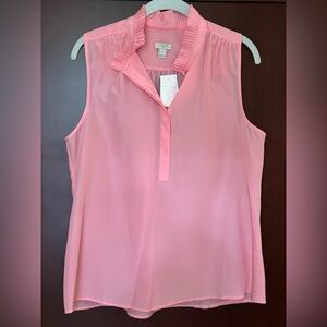 NWT J.Crew Factory Pink Sleeveless Blouse